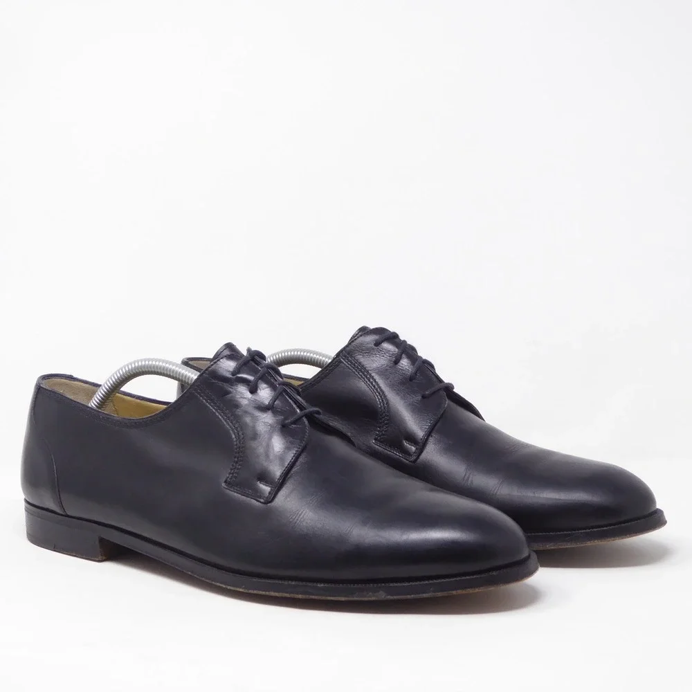 Vintage Cole Haan Mens Derby Oxfords Shoes Black Leather Made in Italy 12 M